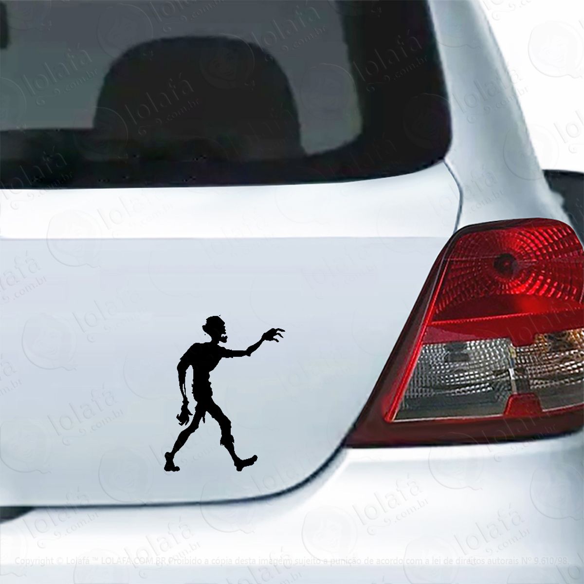 Adesivo Para Carro Zombie Morto Vivo Zumbi Monstro Mod:5007