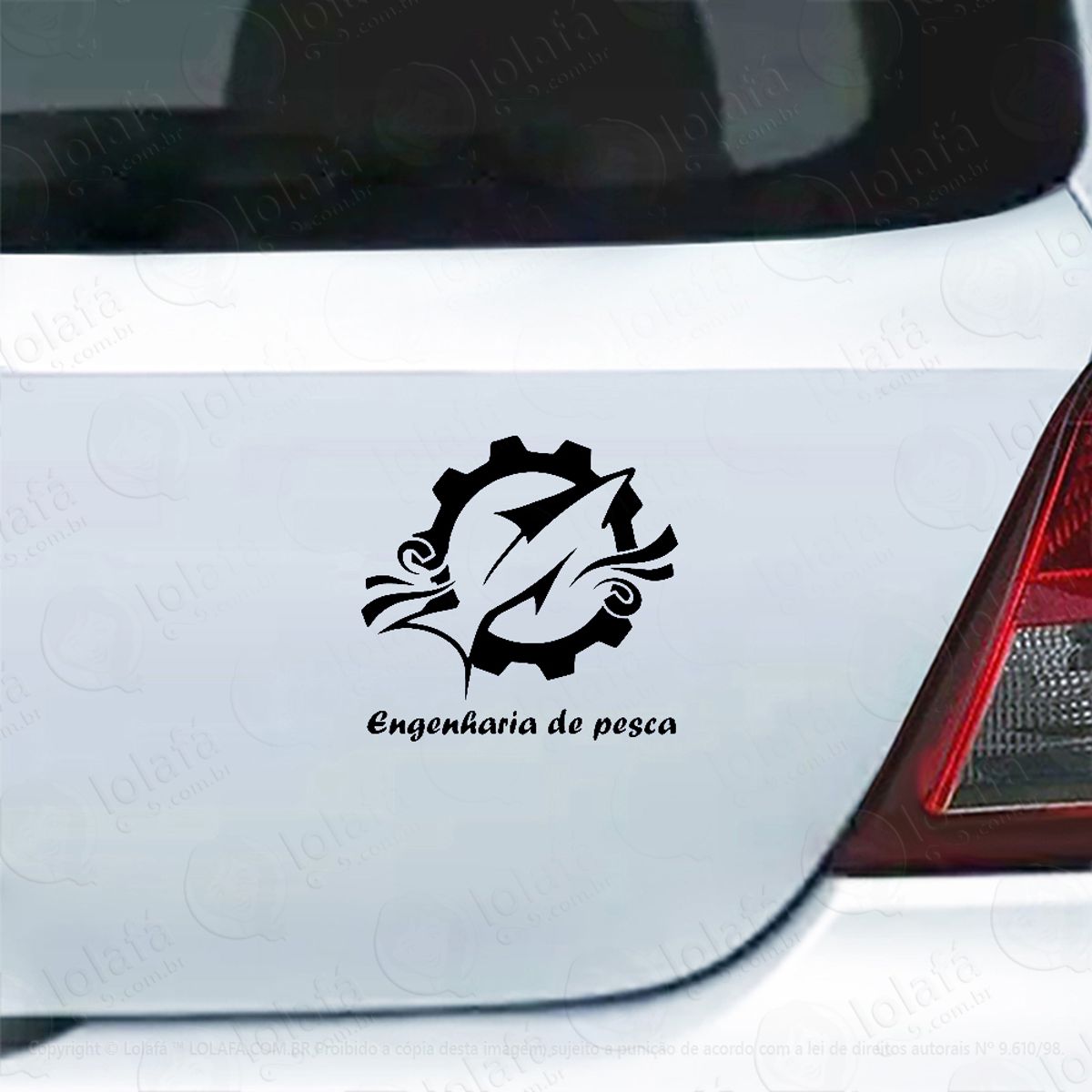 Adesivo Para Carro Profissão Engenharia De Pesca Curso Mod:5024
