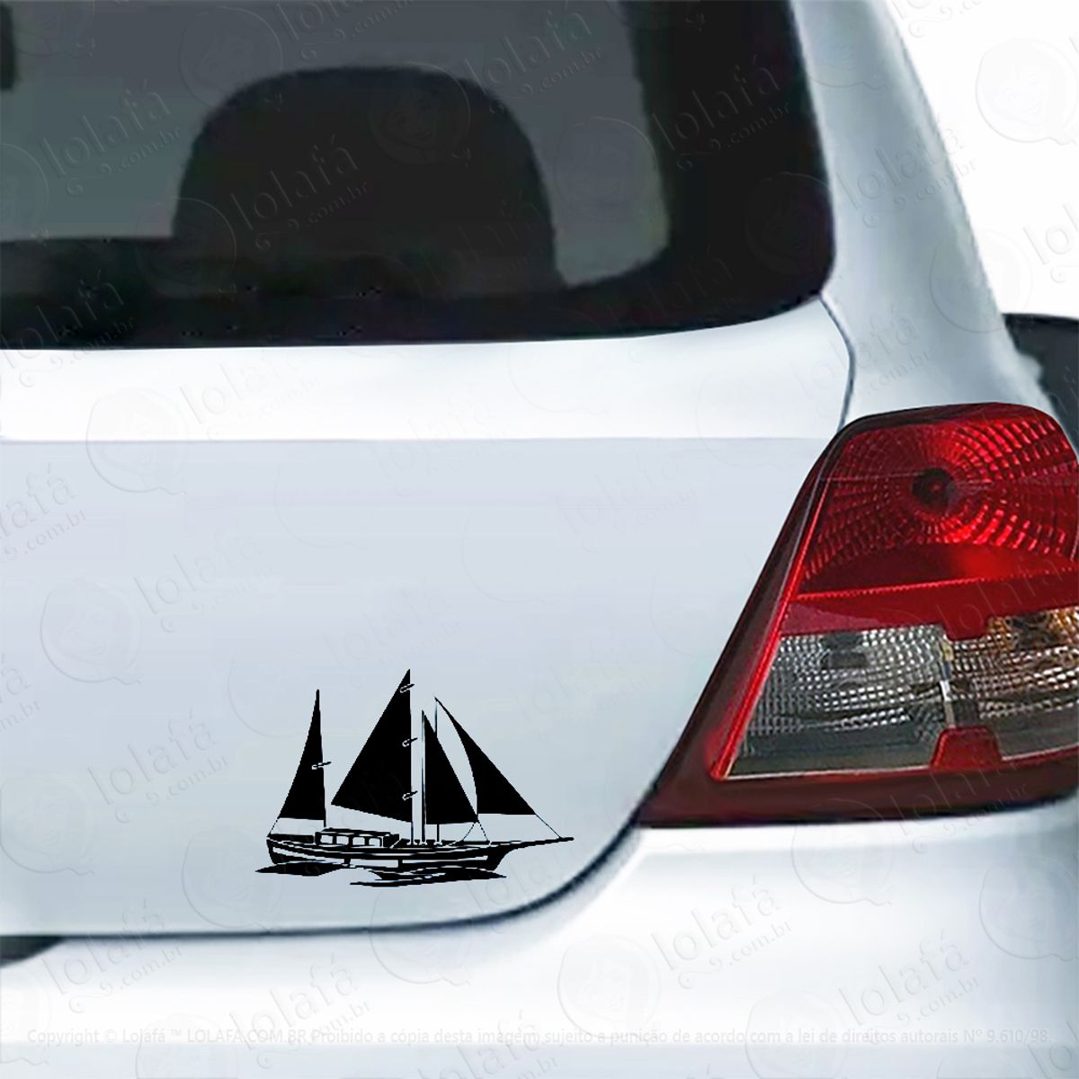 Adesivo Para Carro Barco A Vela Iate Lancha Mod:5057