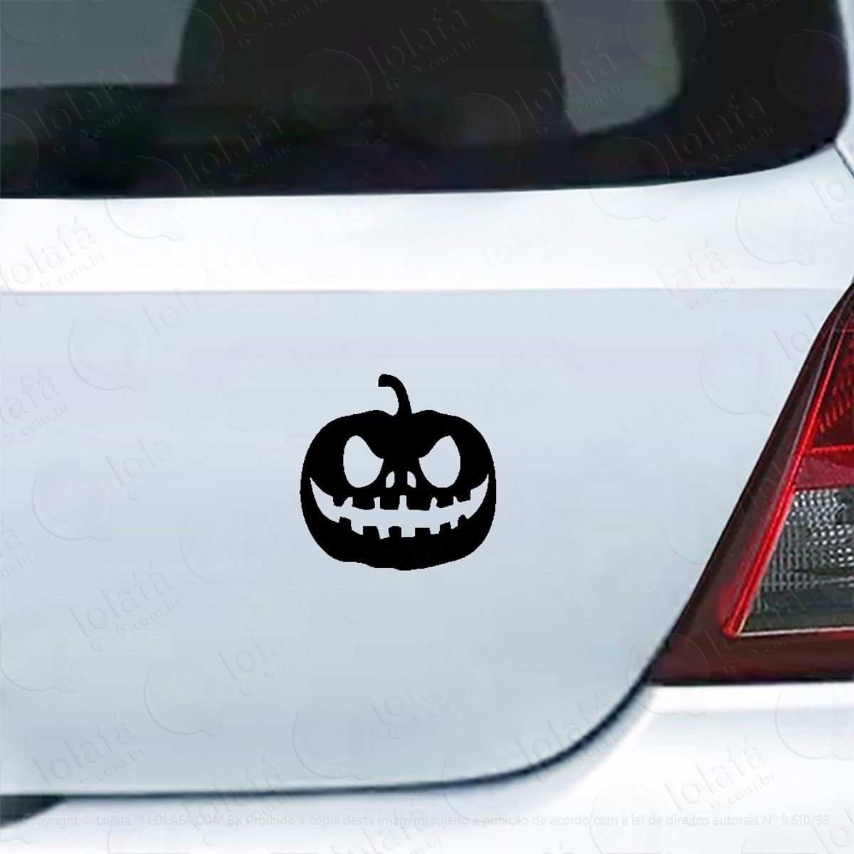 Adesivo Para Carro Abóbora Jack Da Lanterna Mod:5078