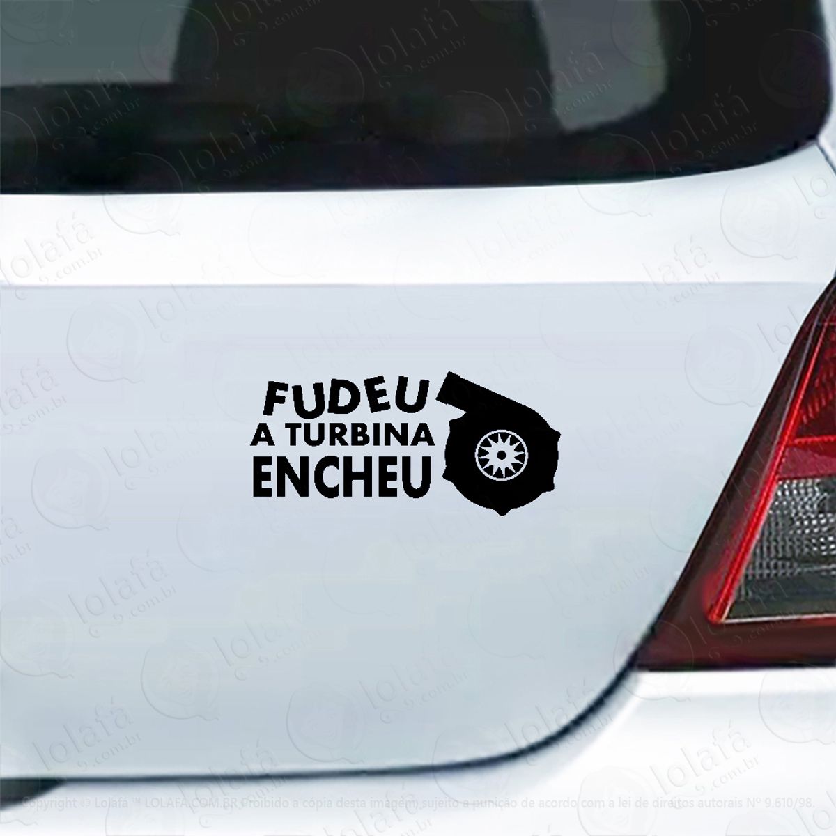 Adesivo Para Carro Turbo Boost F*deu A Turbina Encheu Mod:5101