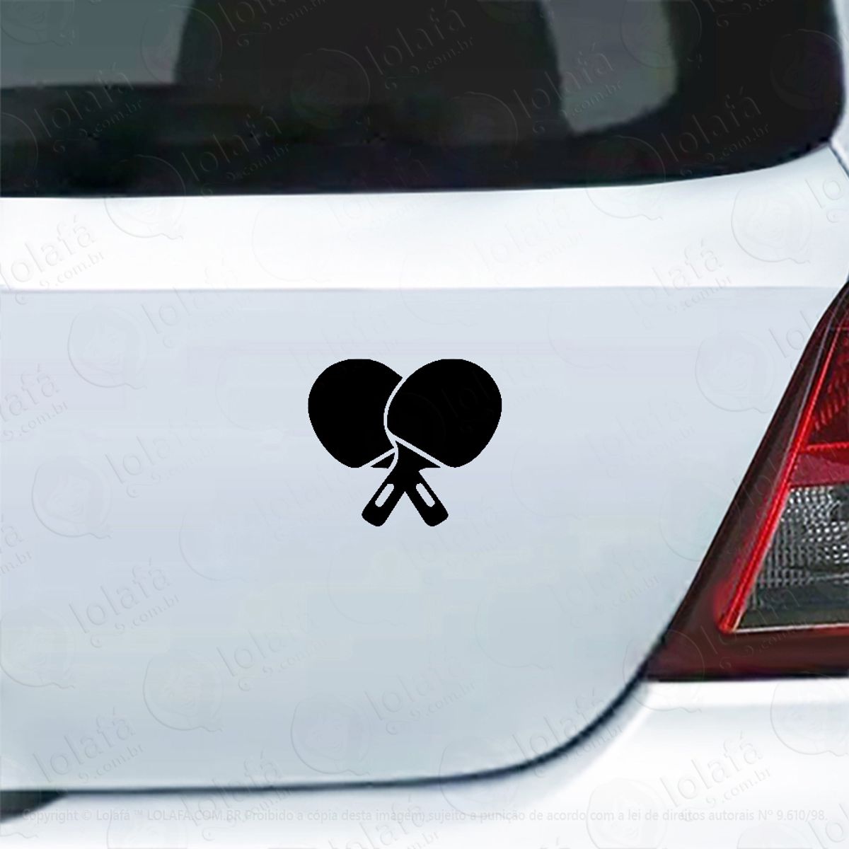 Adesivo Para Carro Raquetes De Tênis De Mesa Mod:5133