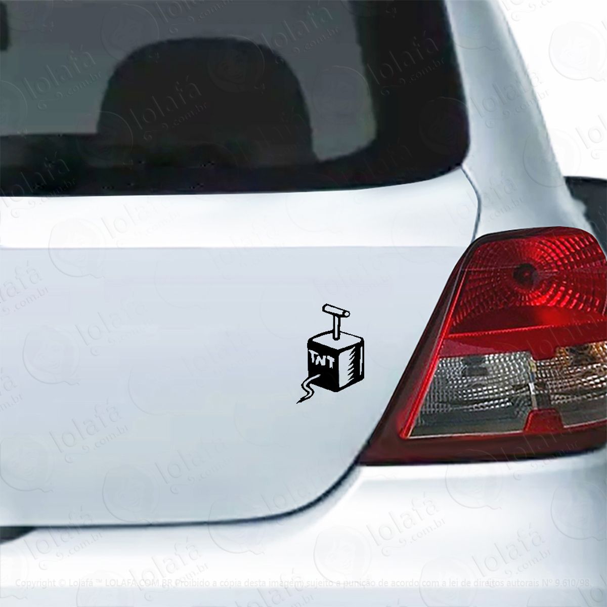 Adesivo Para Carro Tnt Detonador De Dinamite Mod:5139
