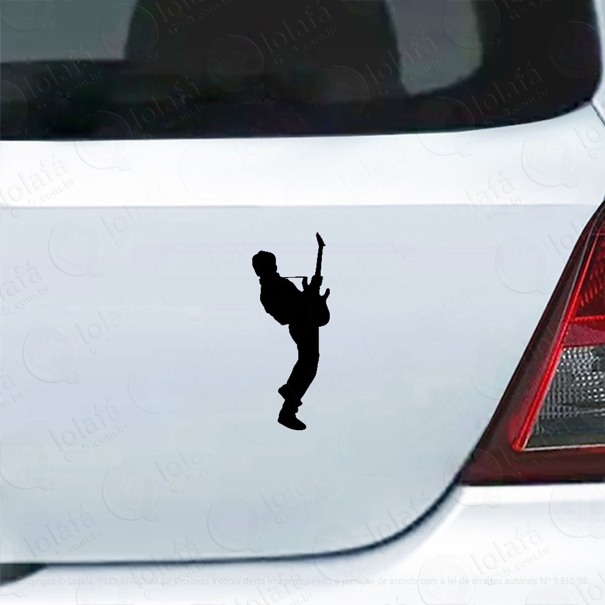 Adesivo De Carro Guitarrista Tocando Guitarra Mod:5165