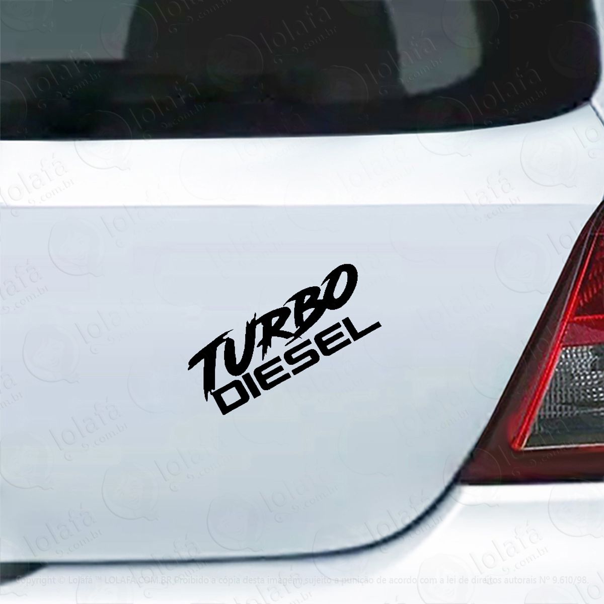Adesivo Carro Moto Vidro Turbo Diesel Mod:5180