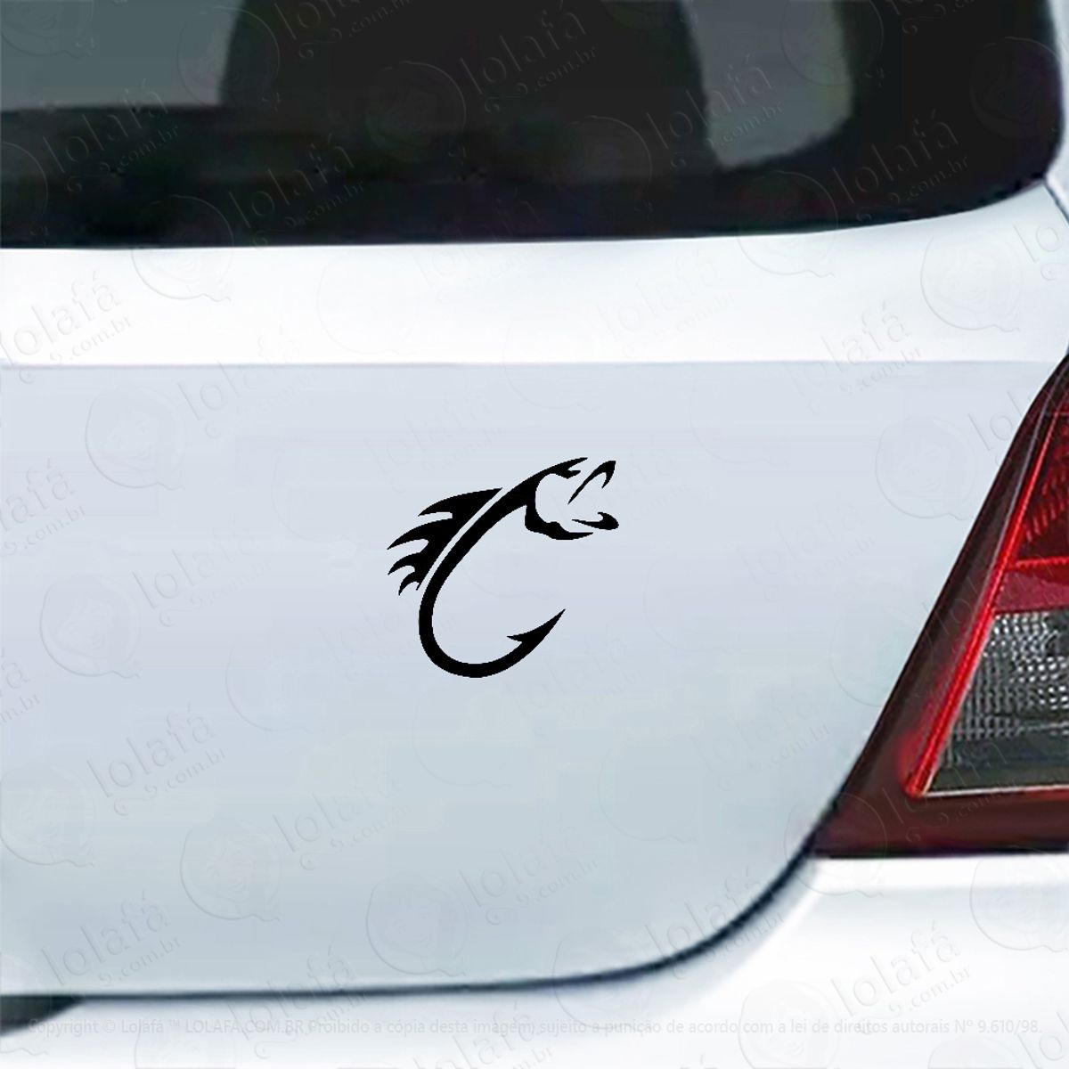 Adesivo De Carro Pesca Esportiva Anzol De Pesca Mod:5239