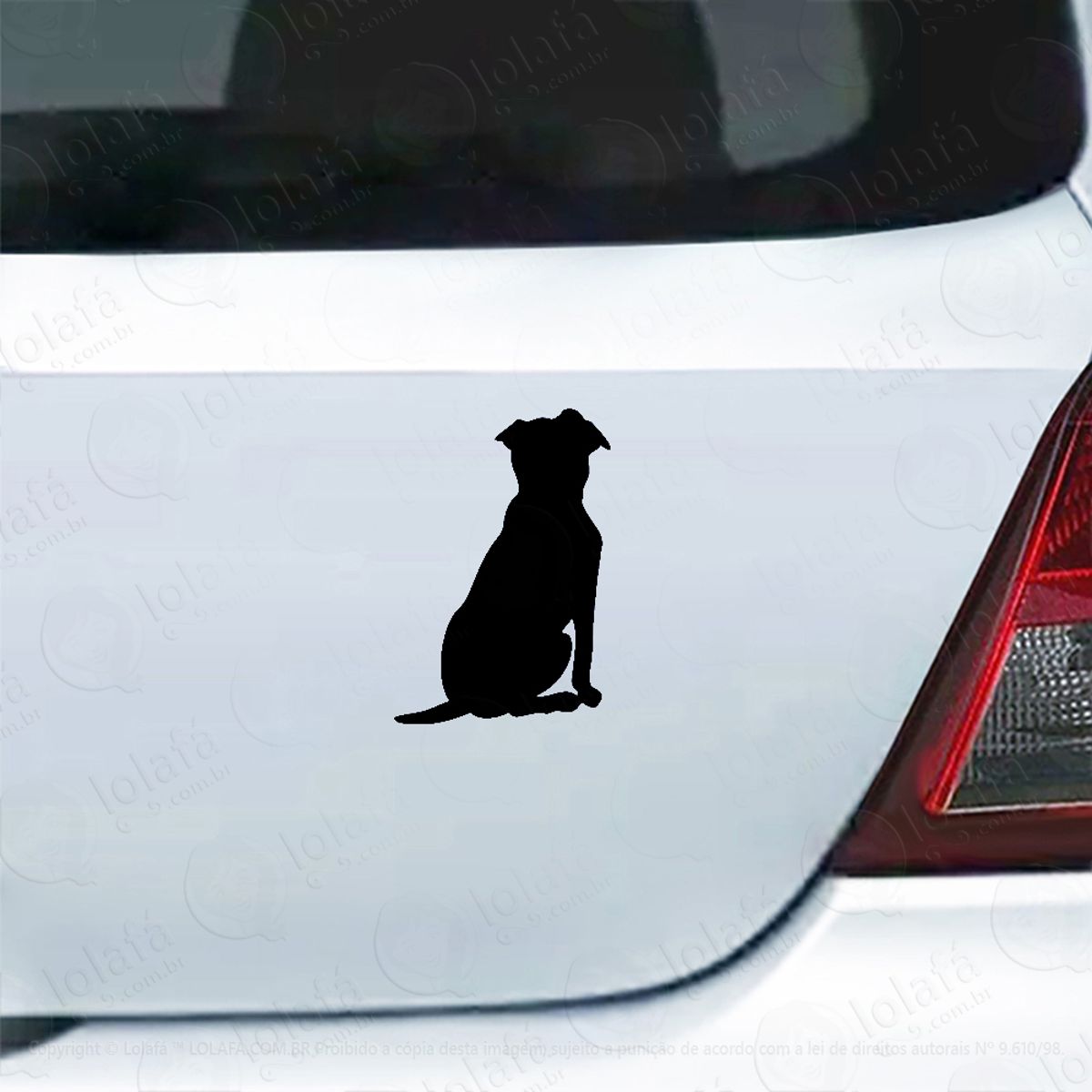 Adesivo De Carro Cachorro Vira Lata Sentado Mod:5247