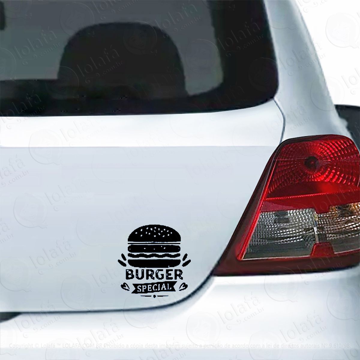 Adesivo Carro Moto Vidro Hamburguer Especial Mod:5261