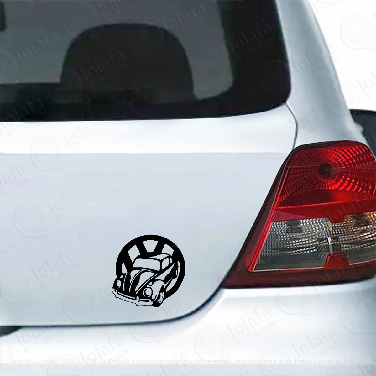 Adesivo Para Carro Volkswagen Fusca Beatle Vw Mod:5266