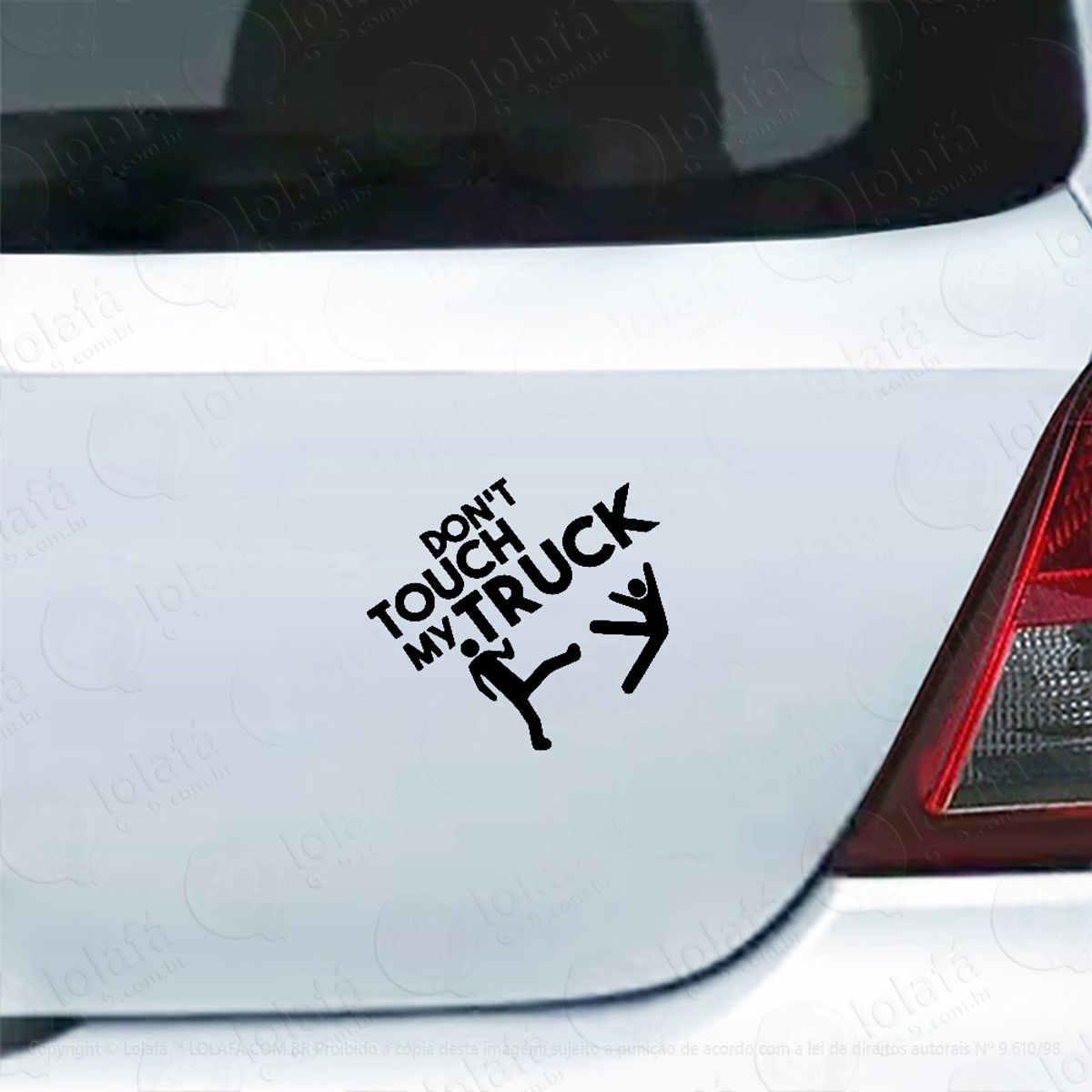 Adesivo Para Carro Don`t Touch My Truck Caminhonete Mod:5273
