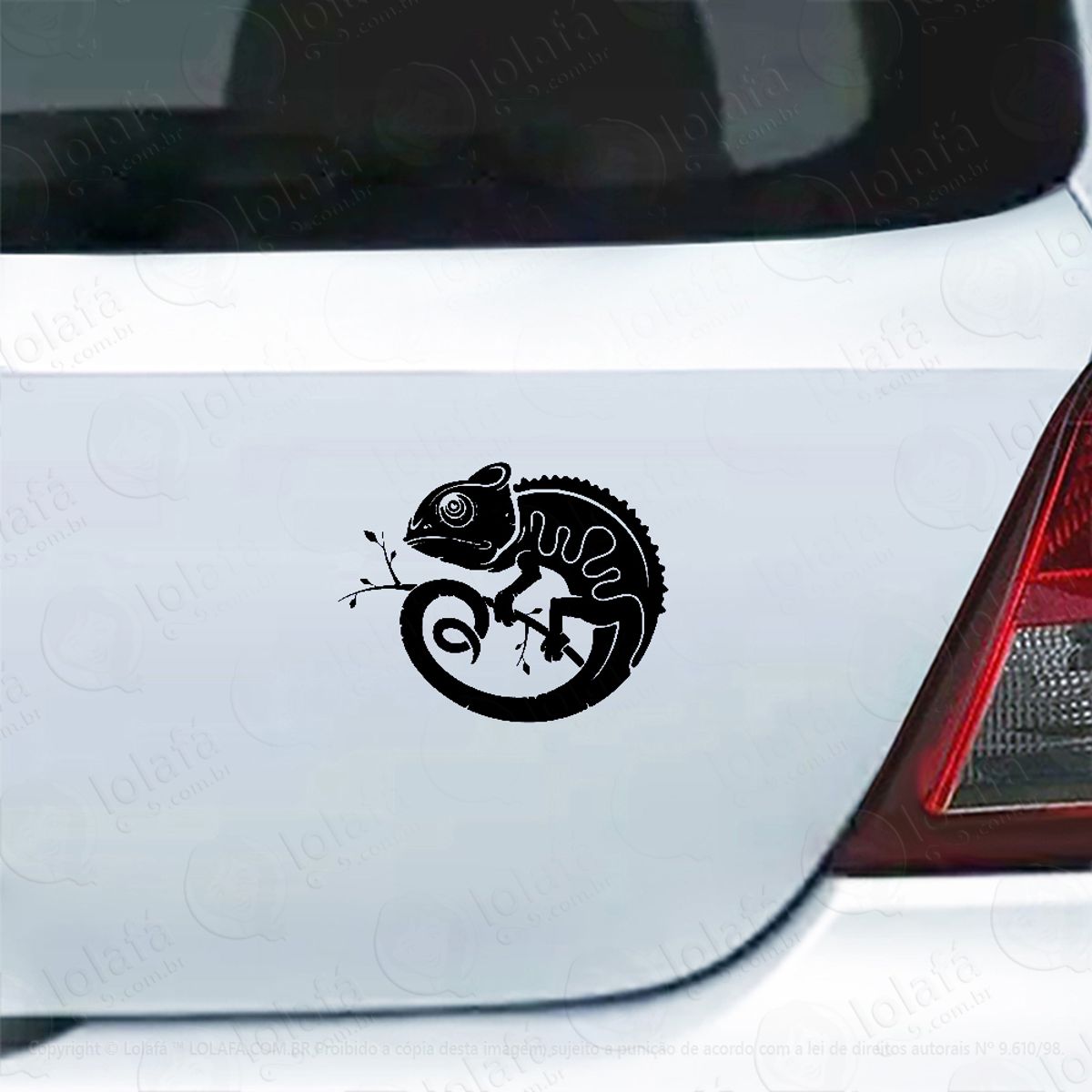 Adesivo Para Carro Camaleão No Galho Mod:5344