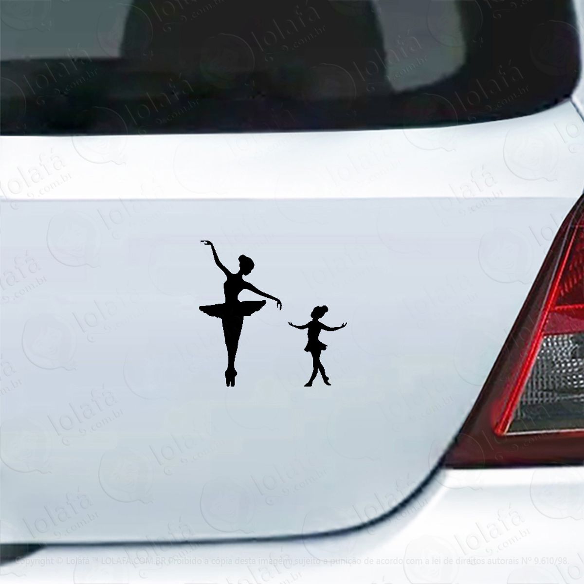 Adesivo De Carro Bailarina Balé Professora E Aluna Mod:5350