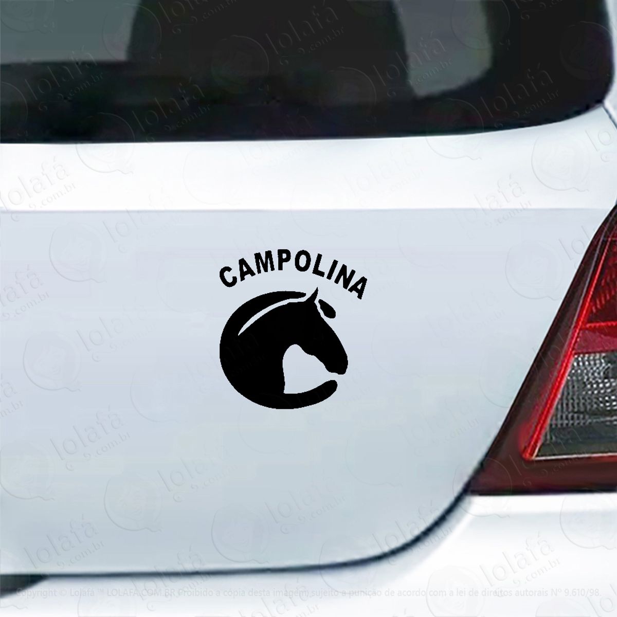 Adesivo De Carro Cavalo Campolina Mod:5369