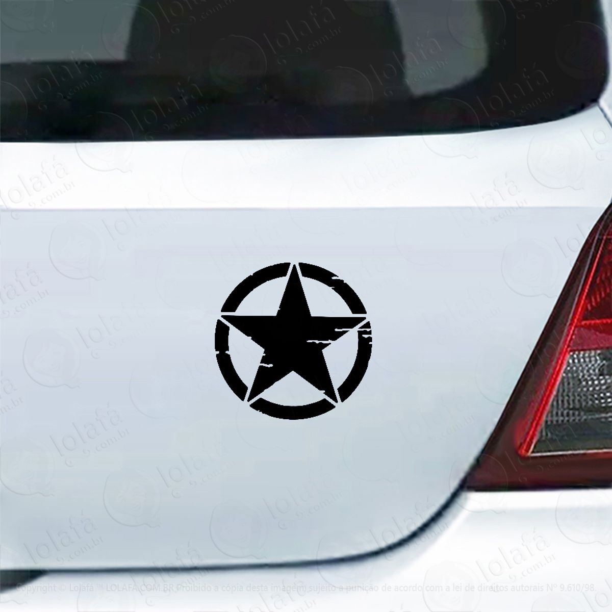 Adesivo De Carro Estrela Militar Mod:5387