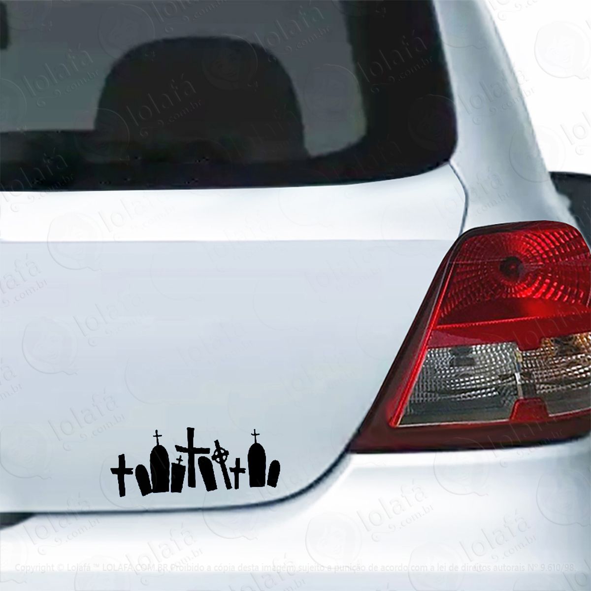 Adesivo Para Carro Lapides Tumbas Covas Cemitério Mod:5393