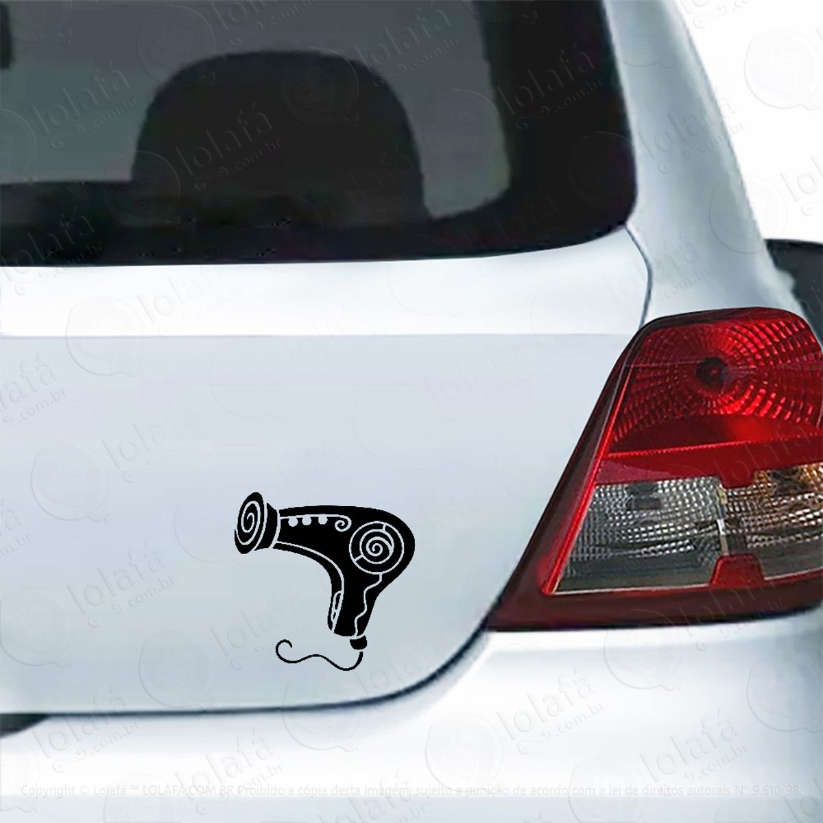 Adesivo Para Carro Beleza Secador De Cabelo Mod:5411
