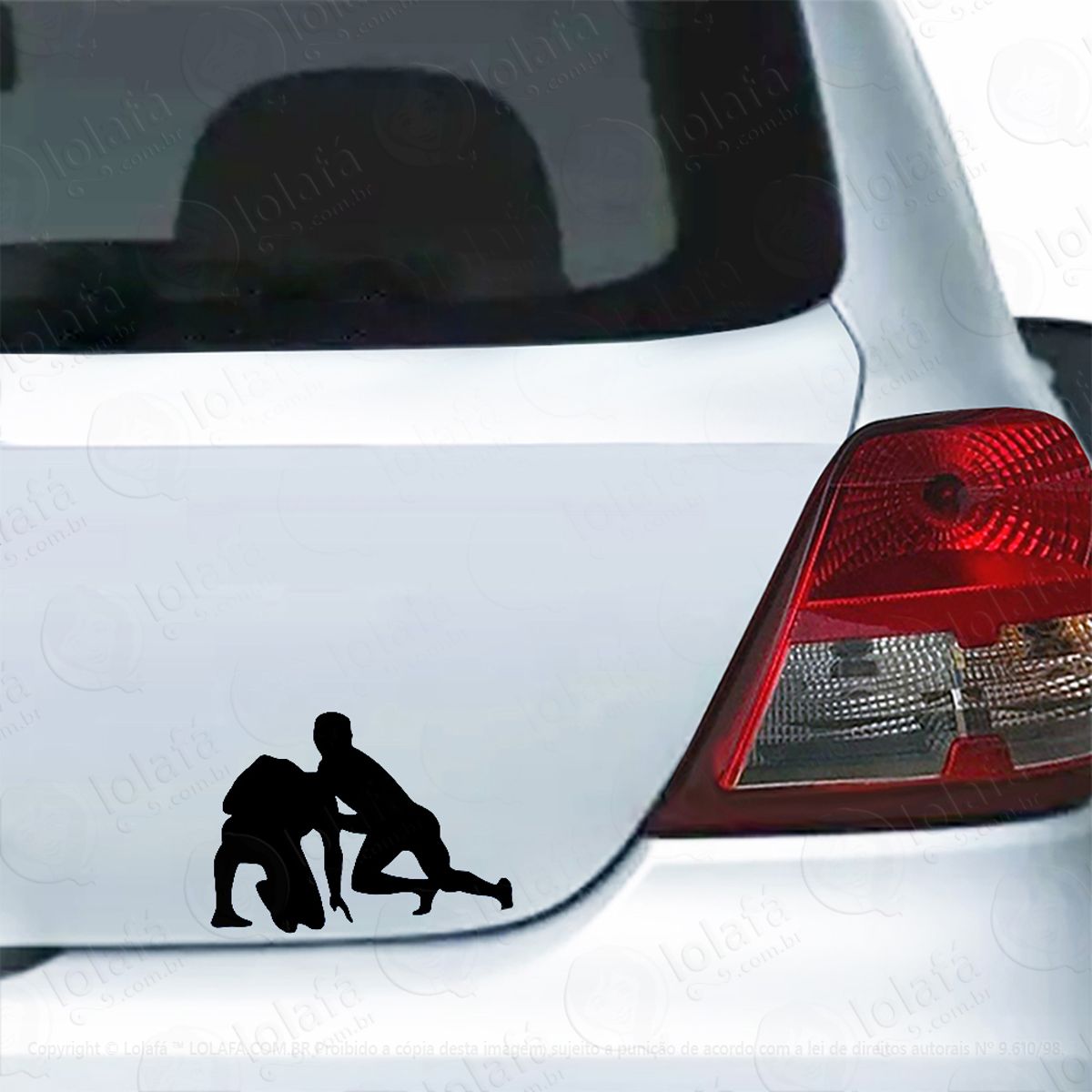 Adesivo Para Carro Esporte Luta Livre Masculina Mod:5415