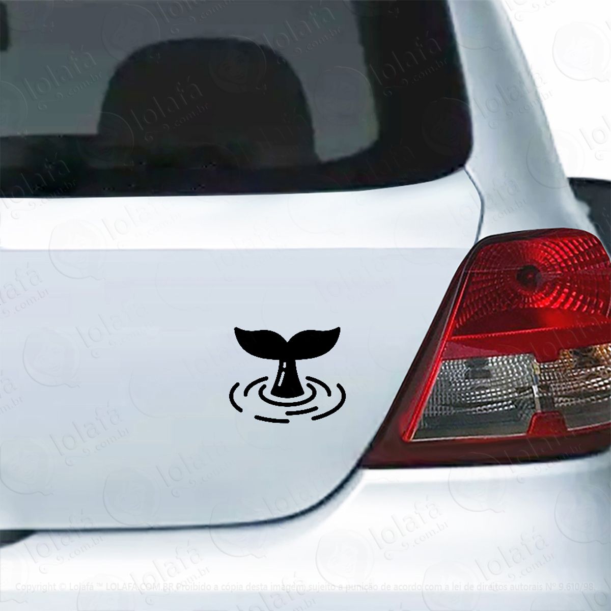 Adesivo Para Carro Cauda De Baleira Jubarte Mod:5418