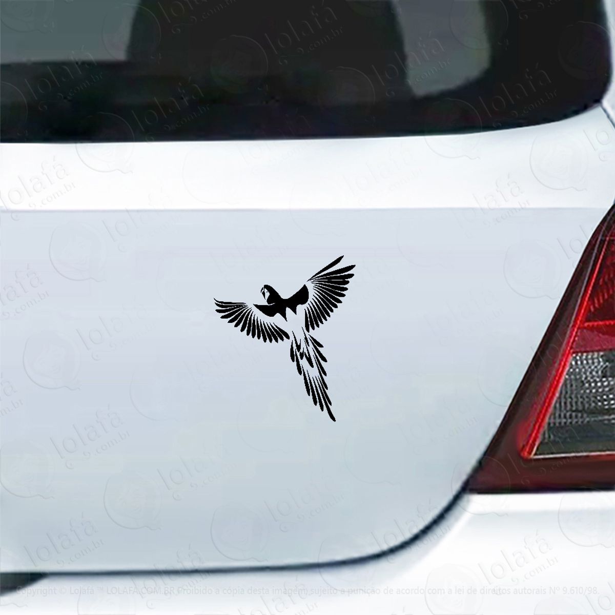 Adesivo Para Carro Arara Ave Voando Mod:5480