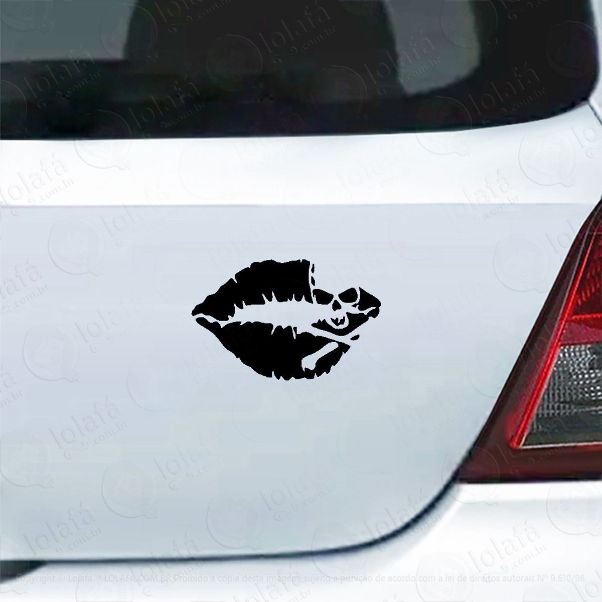 Adesivo De Carro Beijo Fatal E Mortal Mod:5510