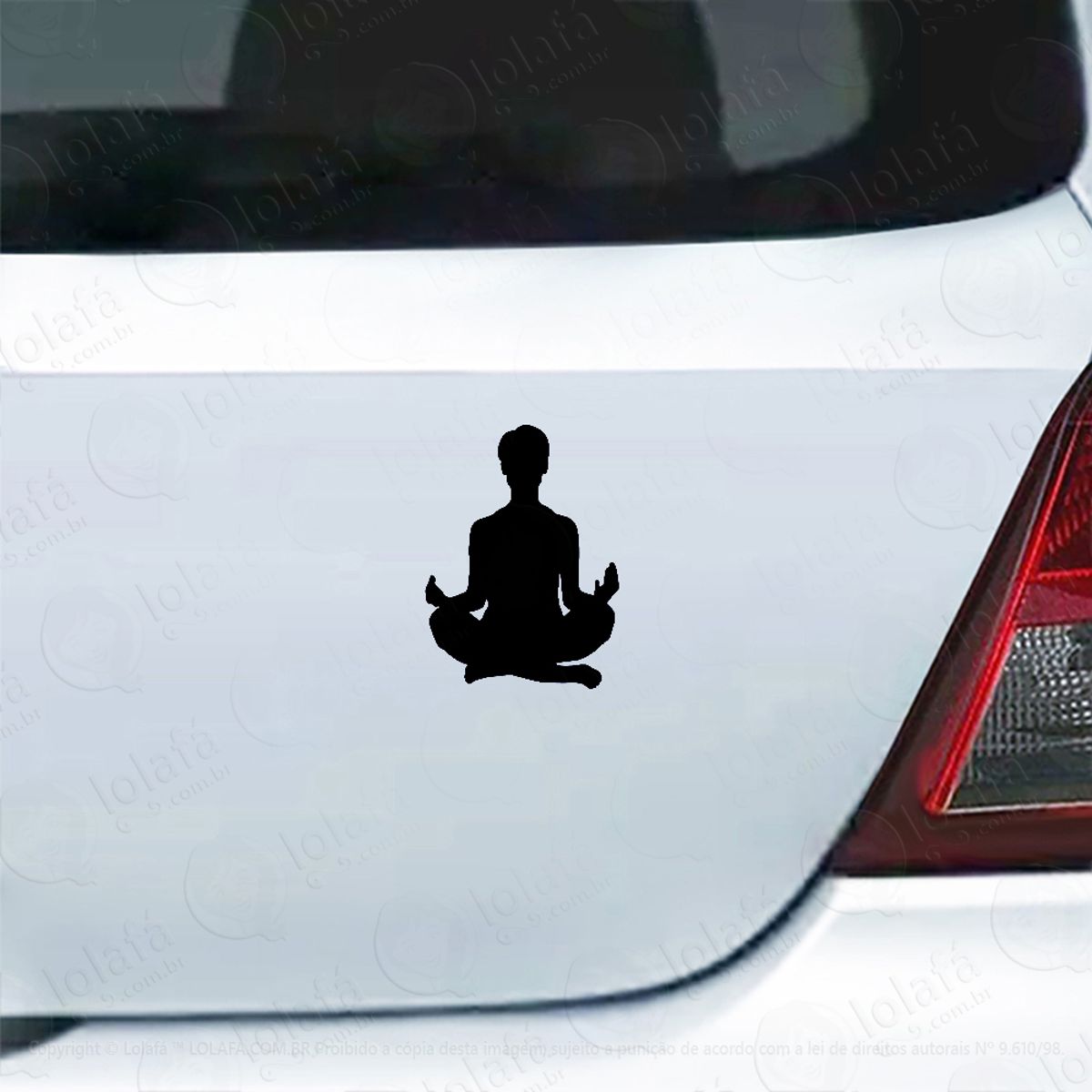 Adesivo De Carro Meditação Eu Interior Mod:5515