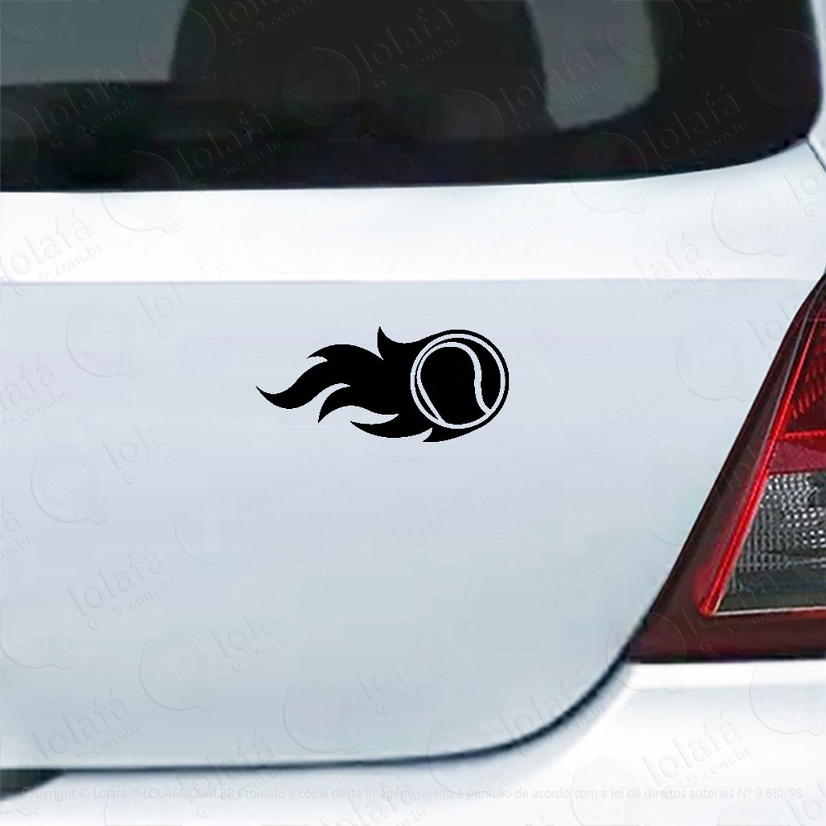 Adesivo De Carro Bola De Tênis Em Chamas Mod:5526