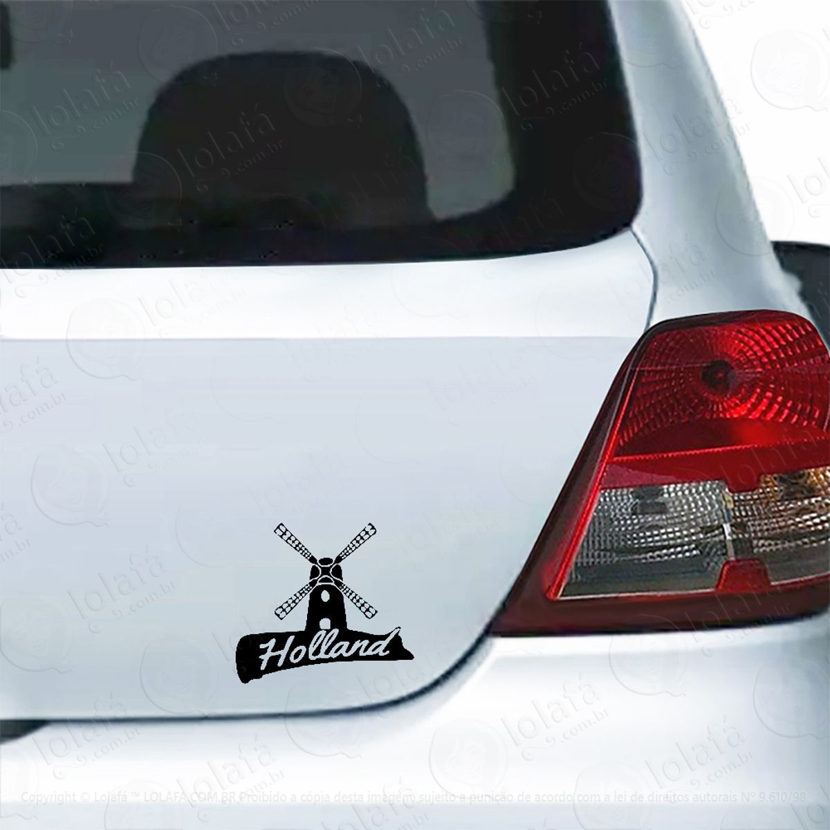 Adesivo Para Carro Holanda Moinho De Vento Mod:5553
