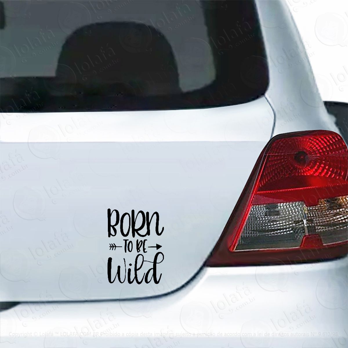 Adesivo Para Carro Motivacional Born To Be Wild Mod:5561