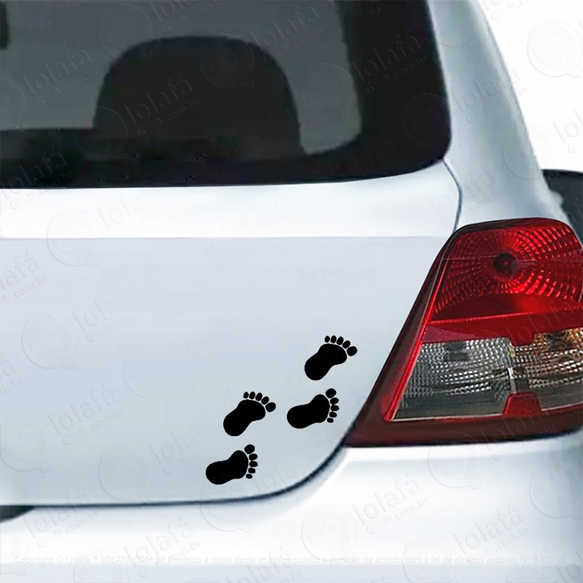 Adesivo Para Carro Pegadas Pés Humanos Mod:5578