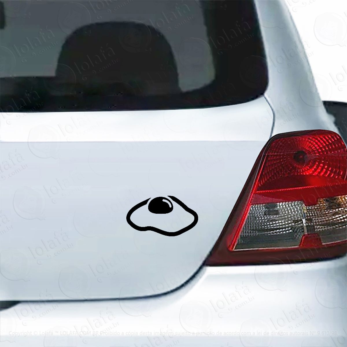 Adesivo Para Carro Ovo Frito Gema E Clara Mod:5580