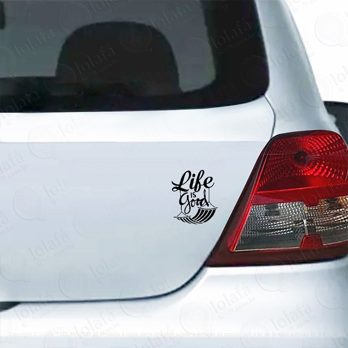 Adesivo Para Carro Life Is Good Mod:5604