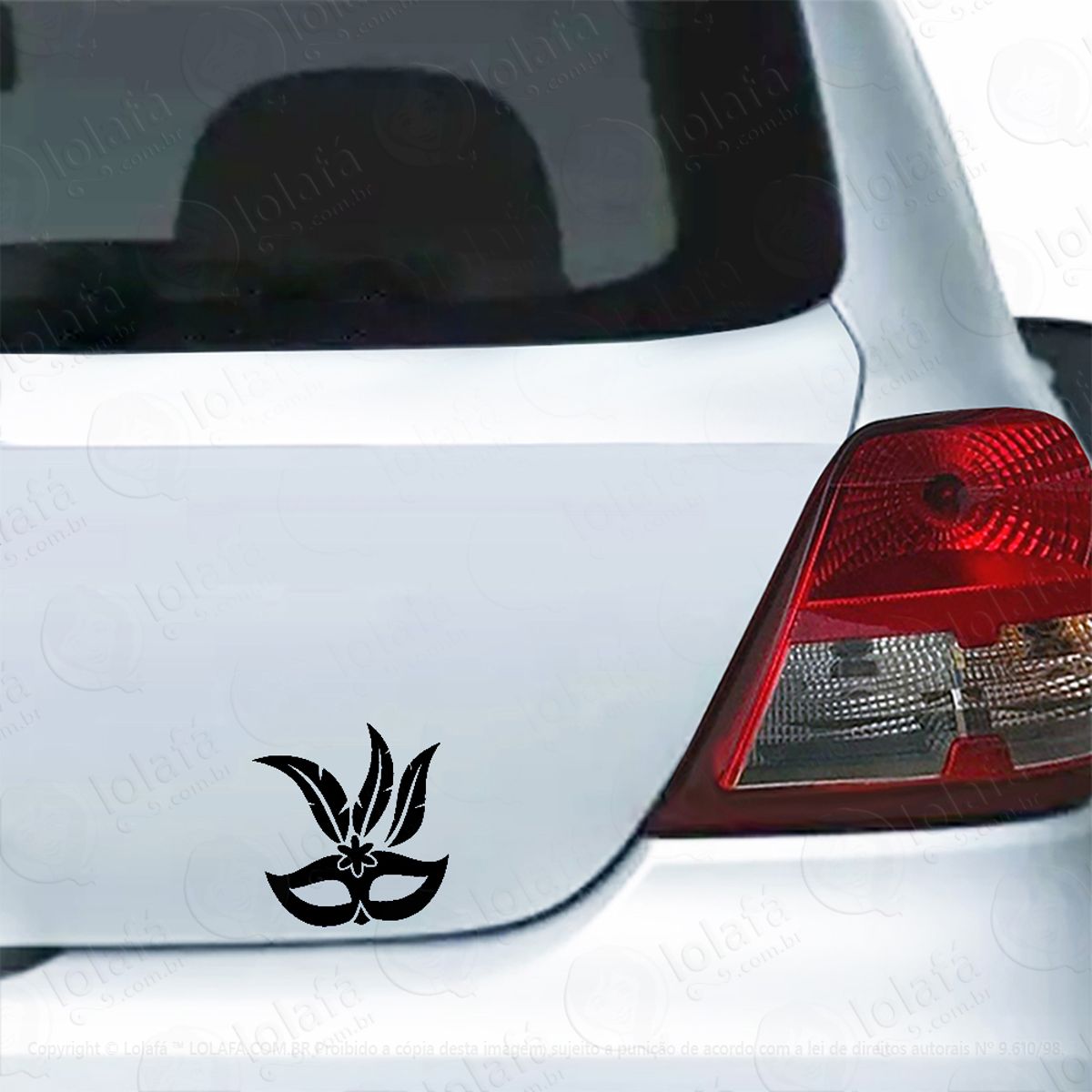Adesivo Para Carro Máscara De Carnaval Mod:5649