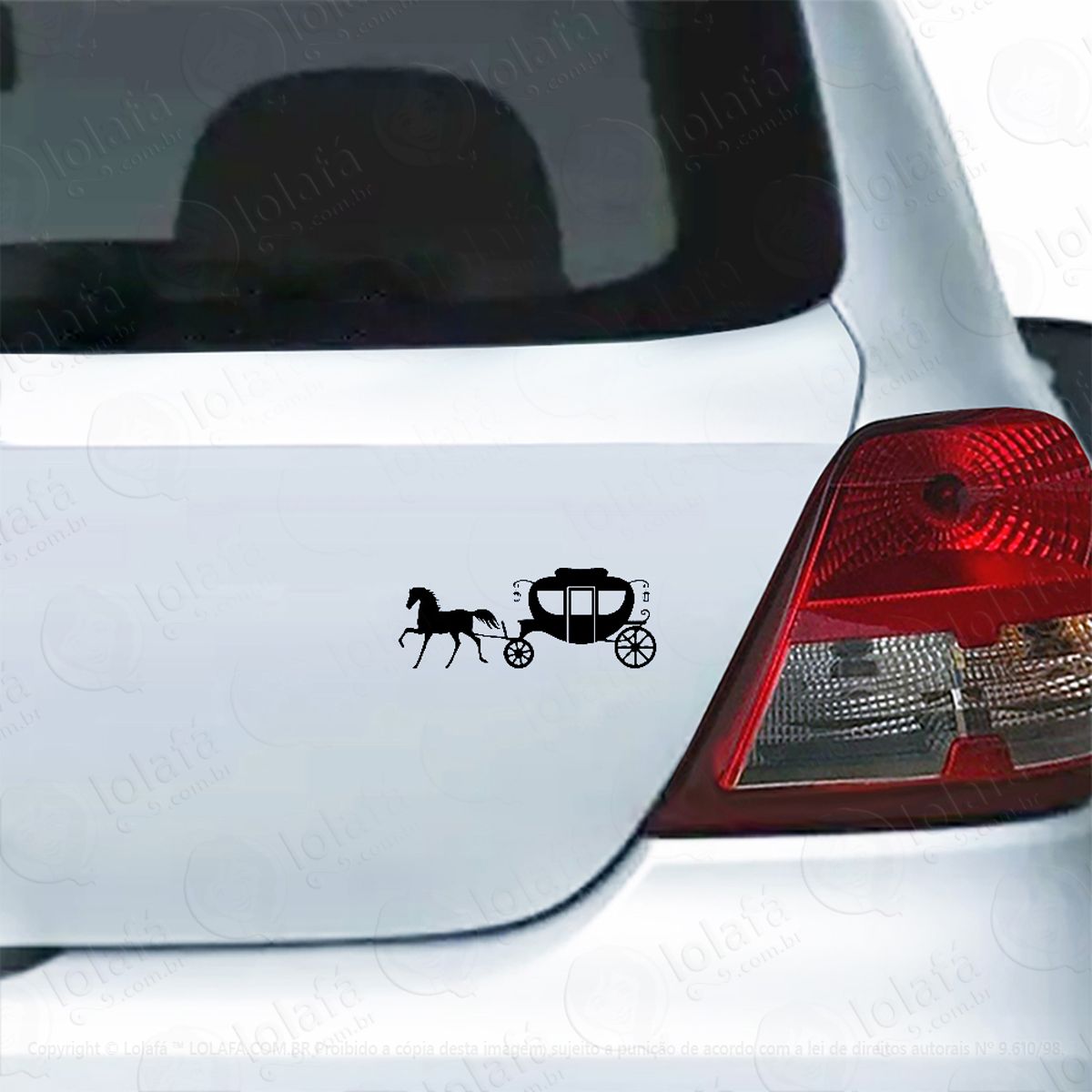 Adesivo Para Carro Carruagem Real Princesa Mod:5659