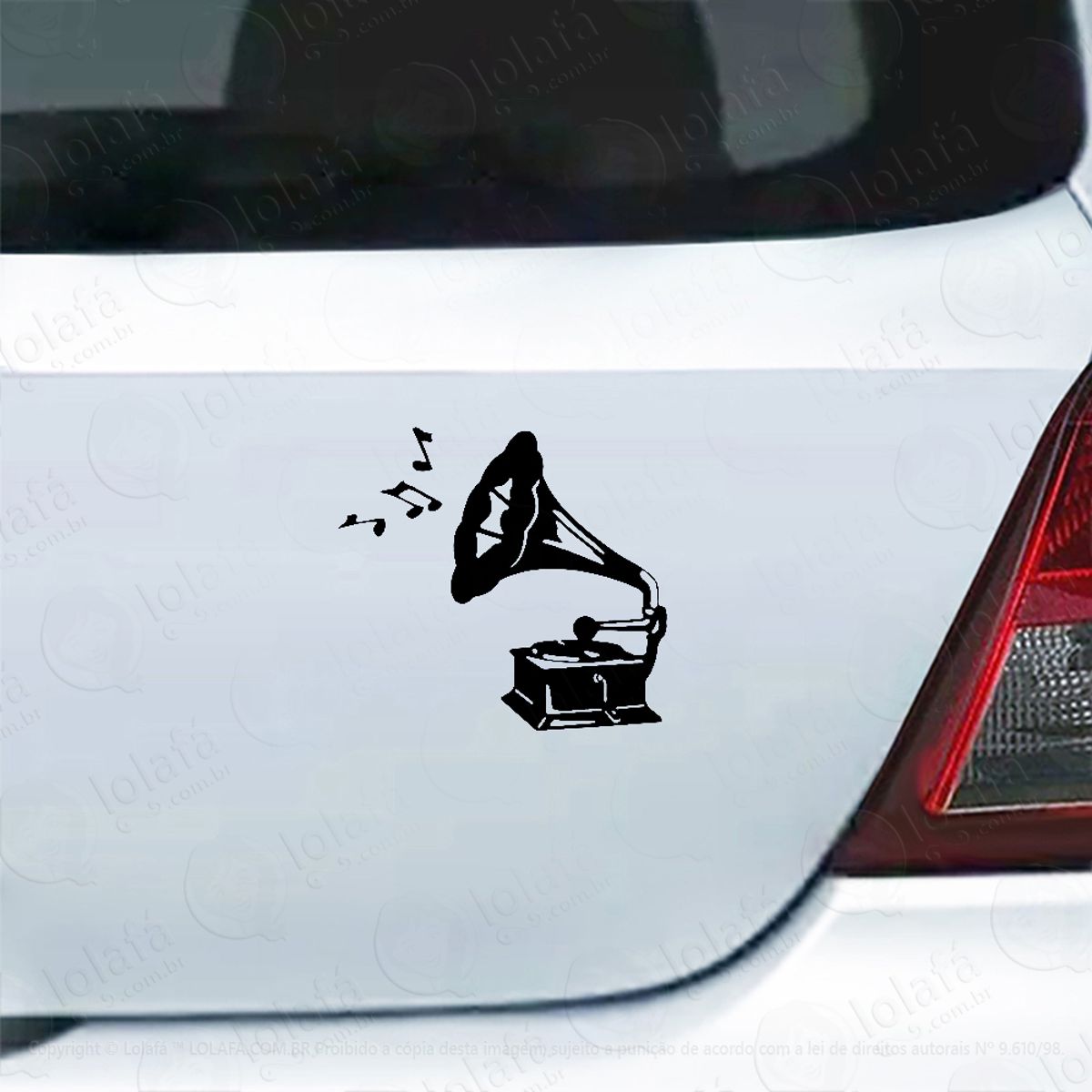 Adesivo De Carro Gramofone Toca Discos Mod:5700