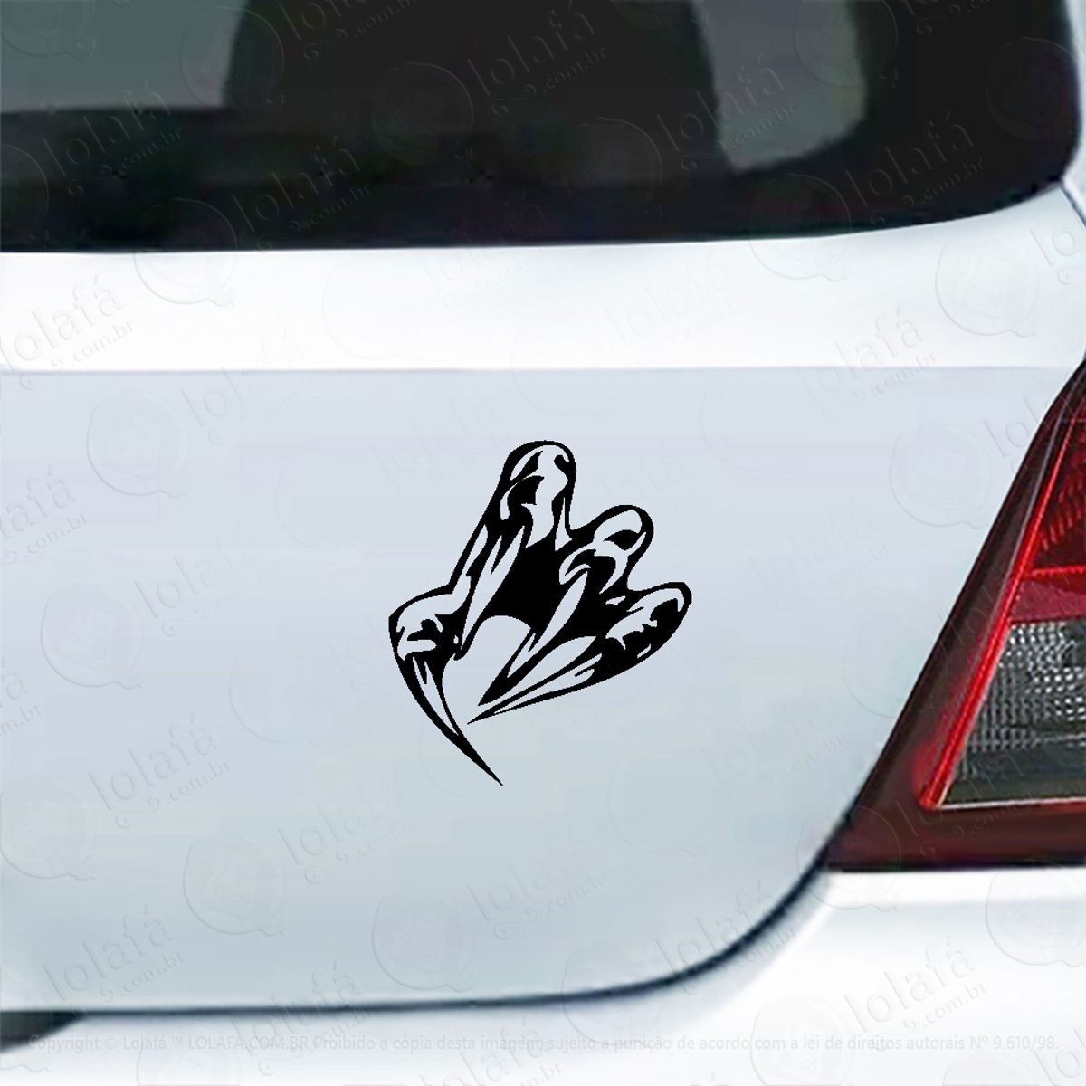 Adesivo De Carro Mão Pata De Monstro Mod:5703