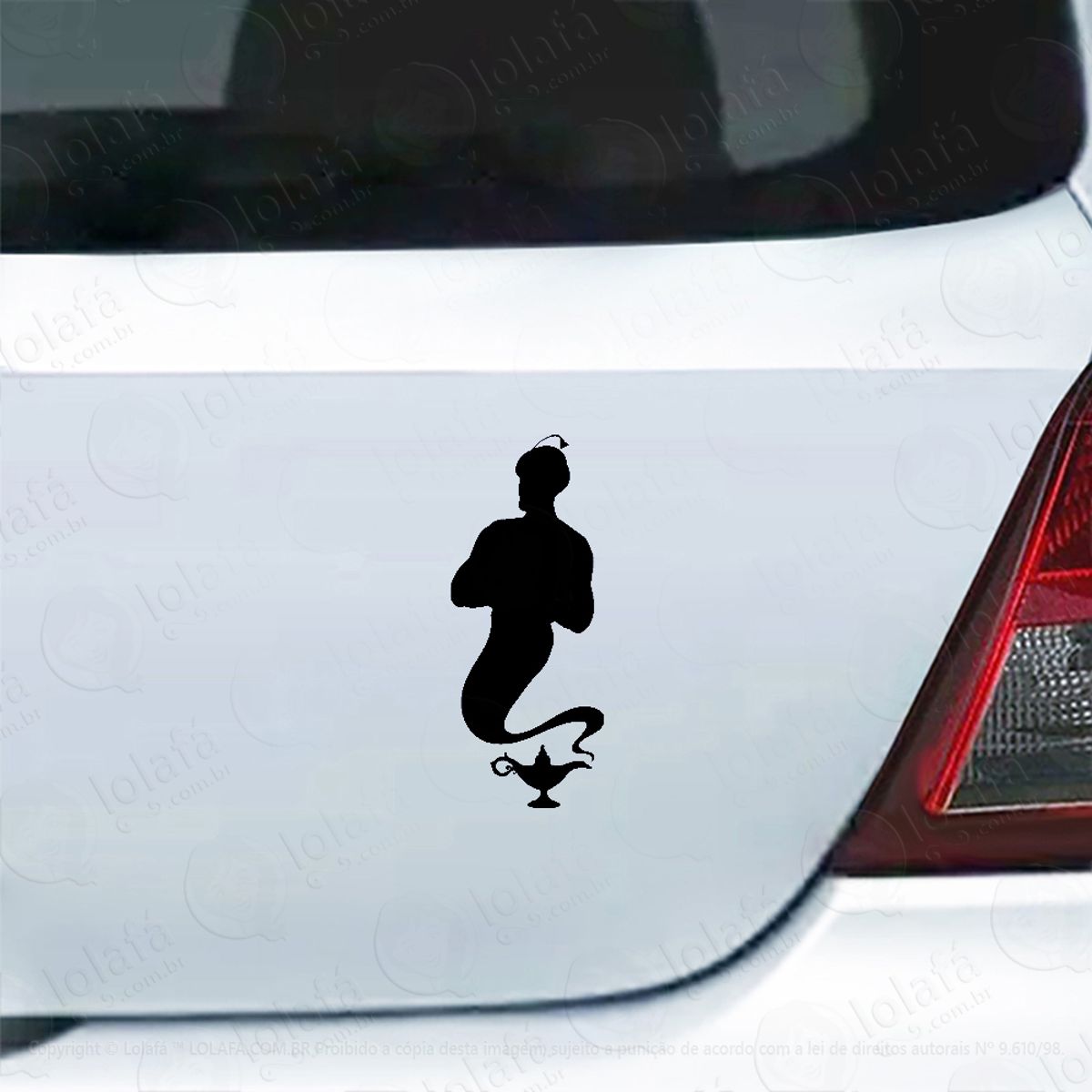 Adesivo De Carro Gênio Djinn Saindo Da Lâmpada Mod:5704