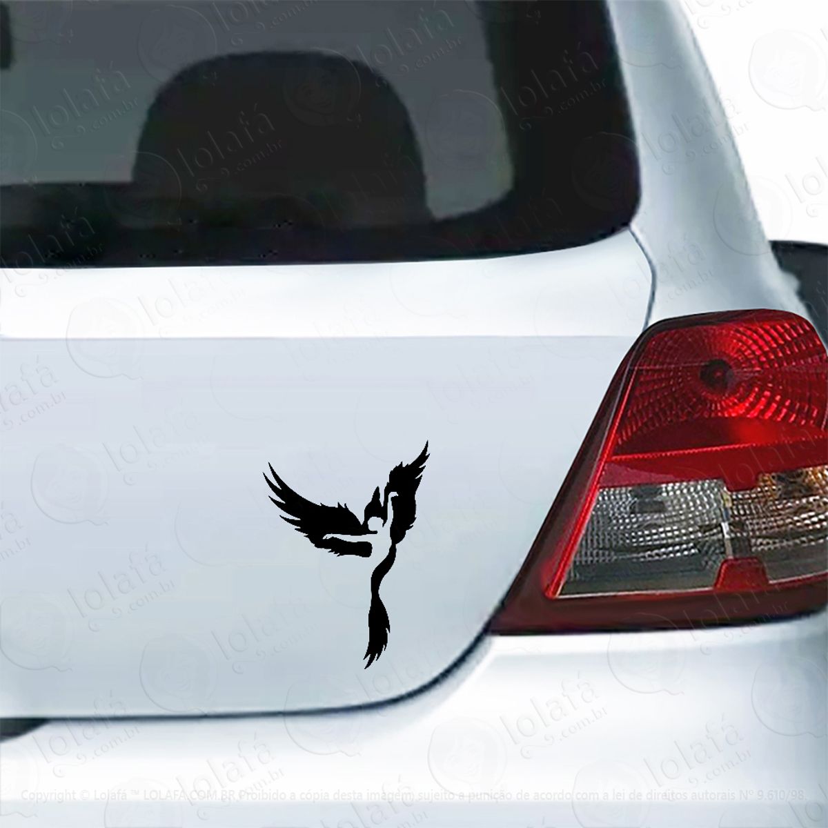 Adesivo Para Carro Dança Pose Cisne Pássaro Balé Mod:5740