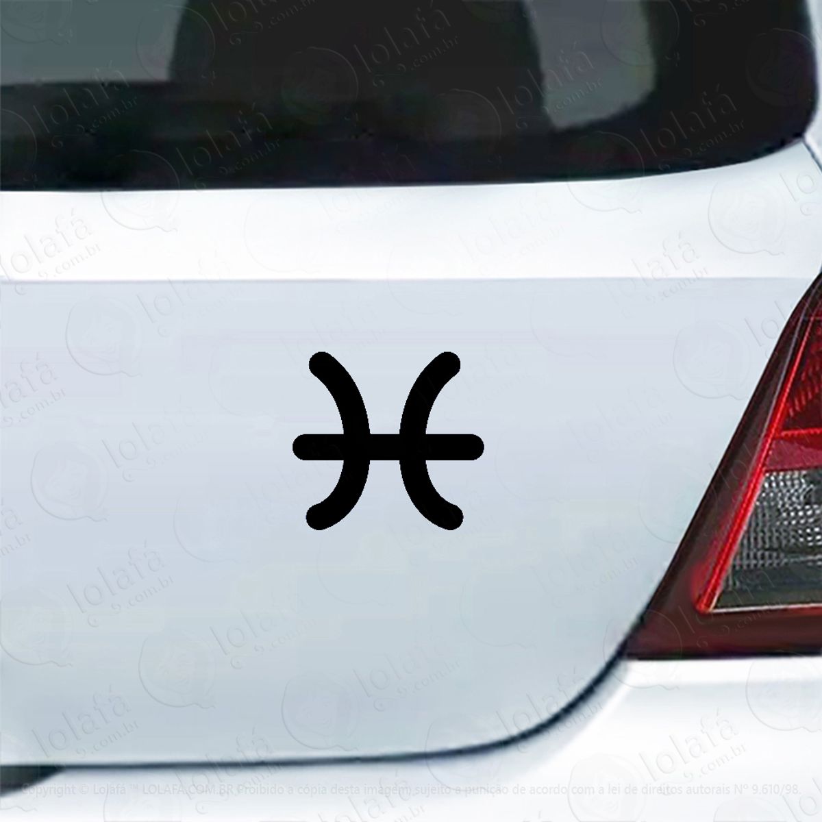 Adesivo Para Carro Peixes Signo Horóscopo Mod:5744