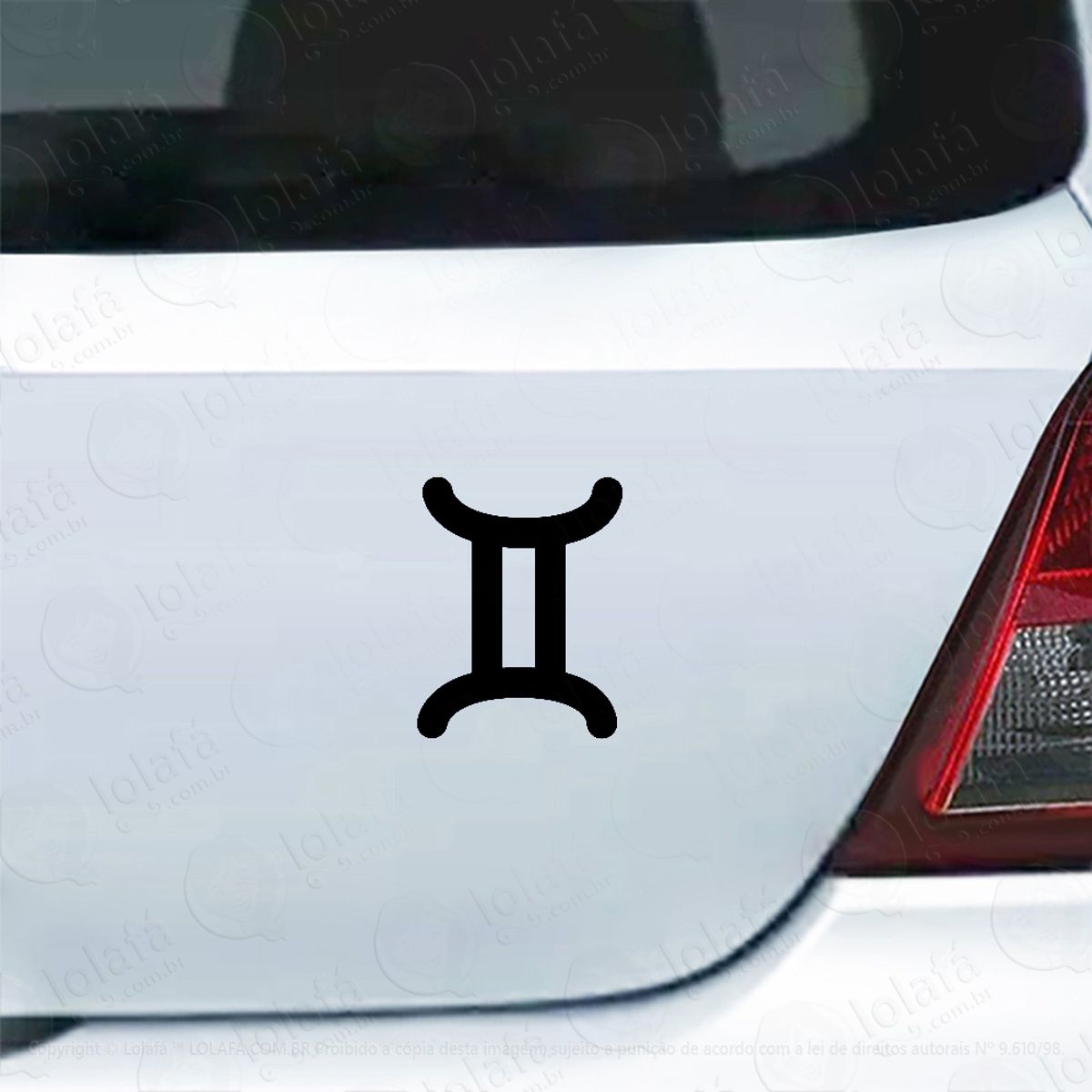 Adesivo Para Carro Gêmeos Signo Horóscopo Mod:5746