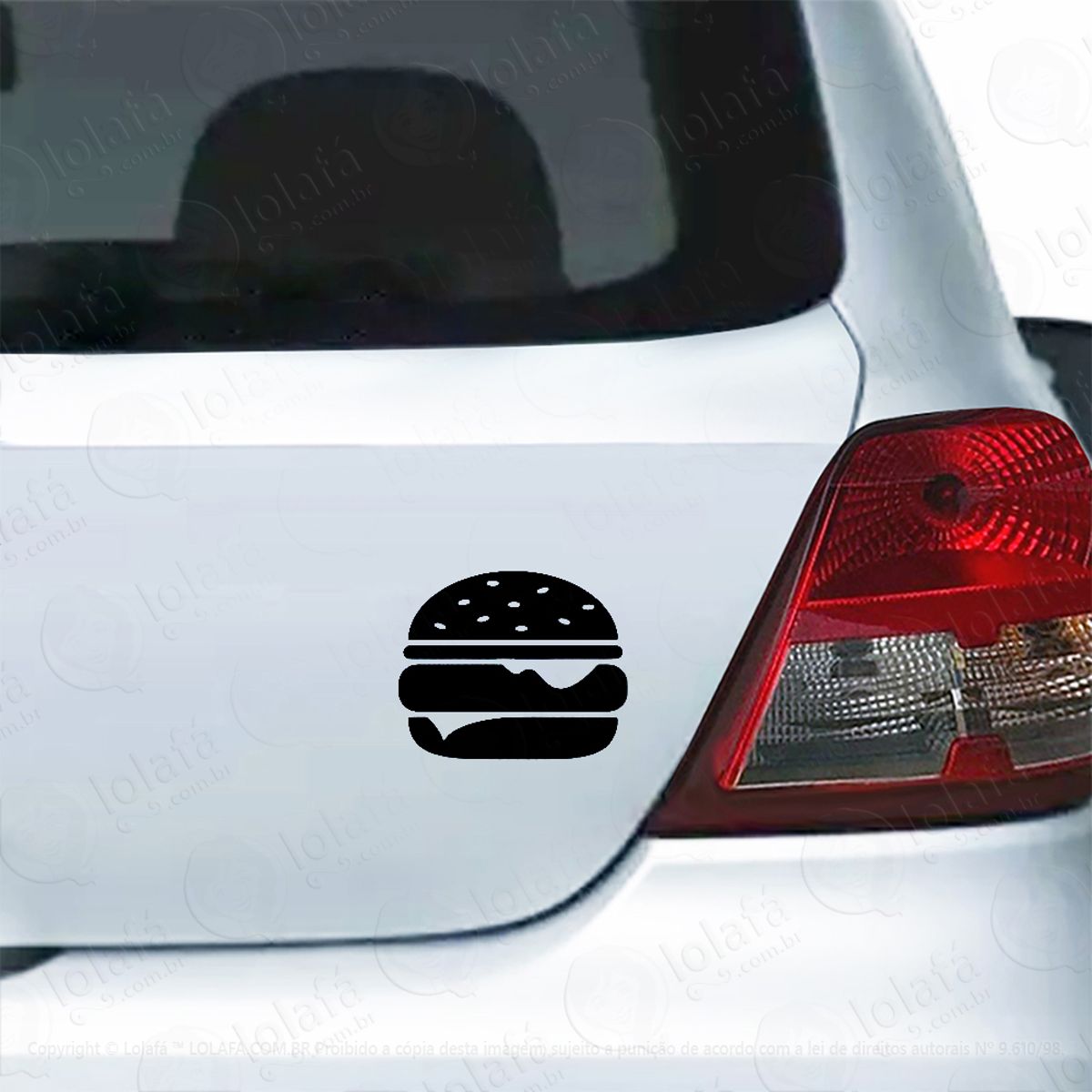 Adesivo Para Carro Sanduíche Hamburguer De Lanchonete Mod:5755