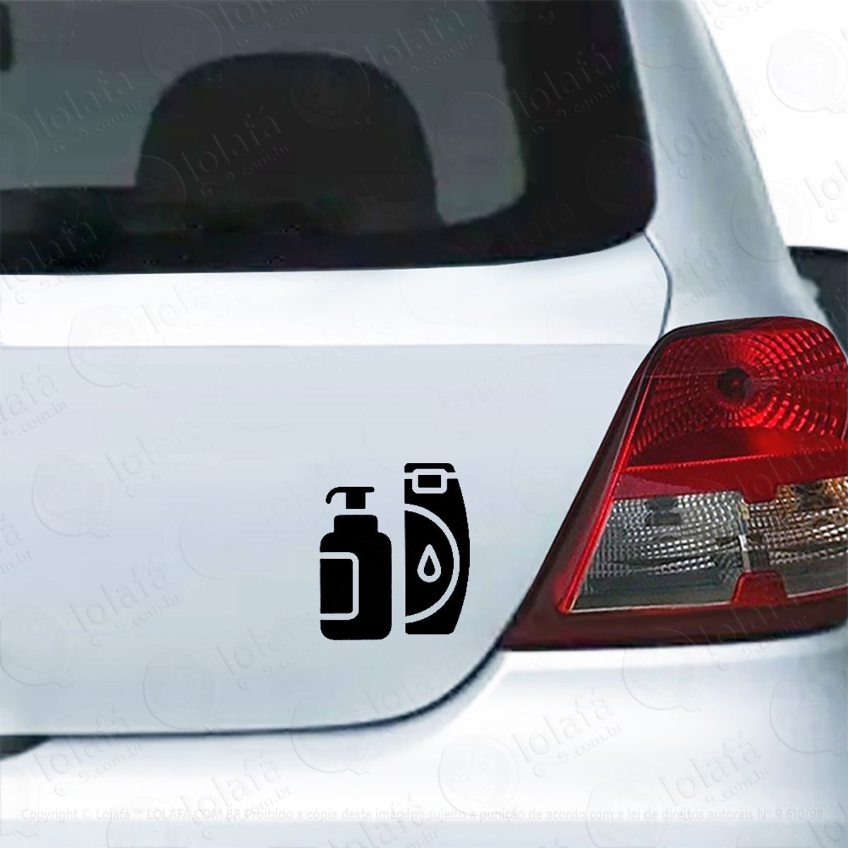 Adesivo Para Carro Kit Higiene Capilar Shampoo Condicionador Mod:5762
