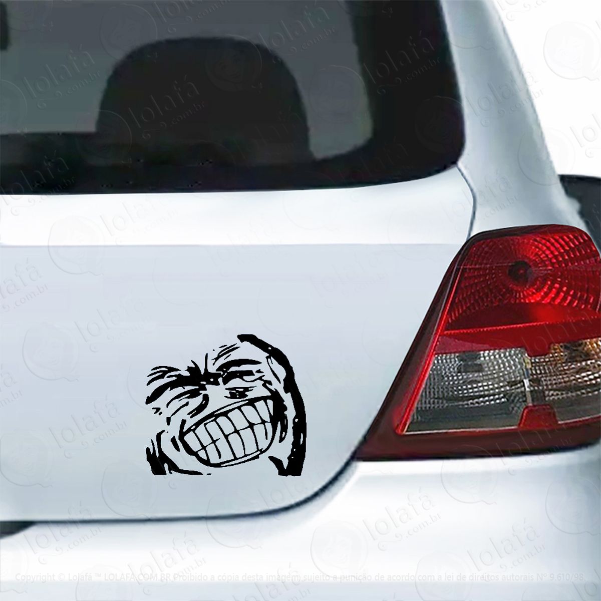 Adesivo Para Carro Meme Grin Face Mod:5821