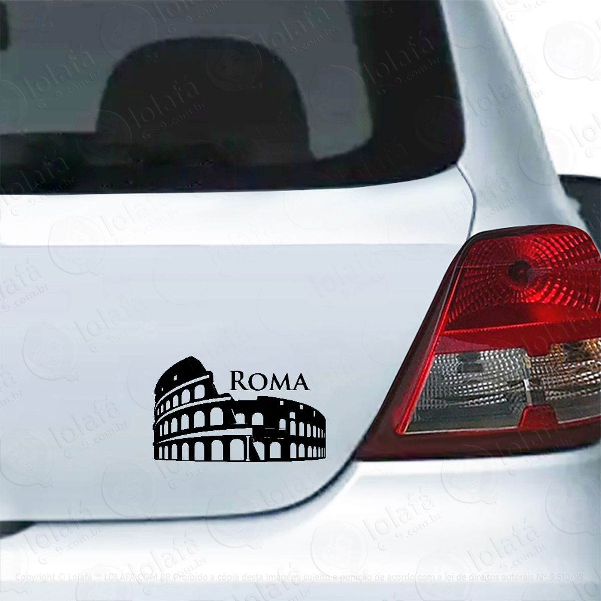 Adesivo Para Carro Roma Coliseu Anfiteatro Itália Mod:5829