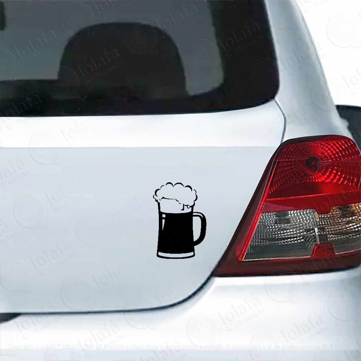 Adesivo Para Carro Chopp De Cerveja Na Caneca Mod:5842