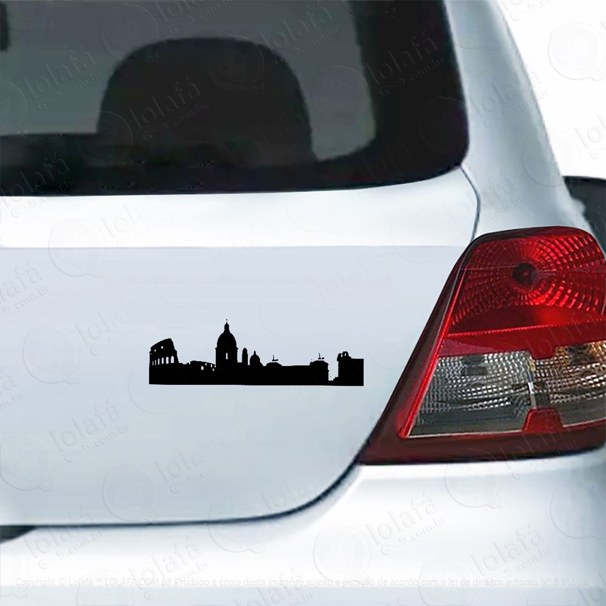 Adesivo Para Carro Roma Cidade Da Itália Rome Mod:5848