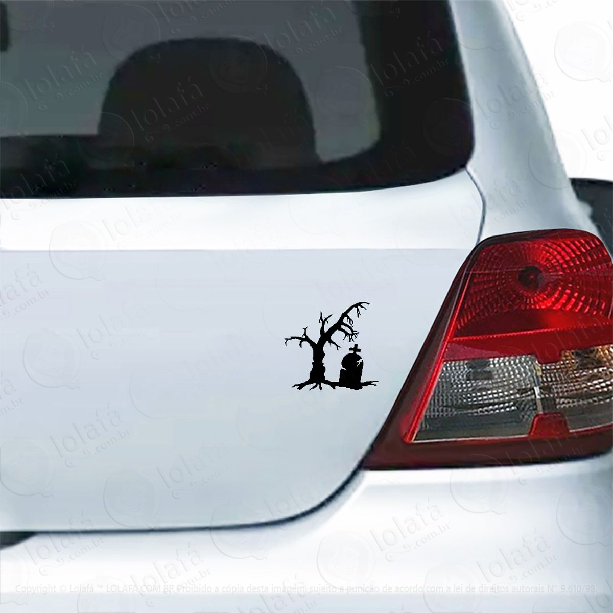 Adesivo Para Carro Lápide Assustadora Mod:5915