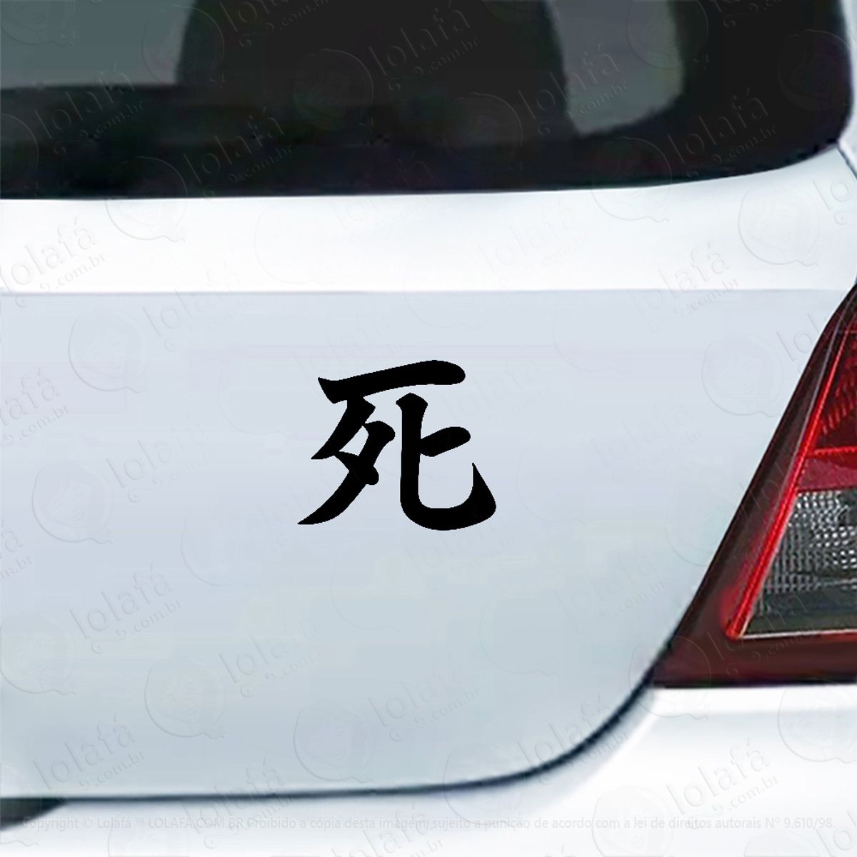 Adesivo Para Carro Morte Kanji Japonês Mod:5945