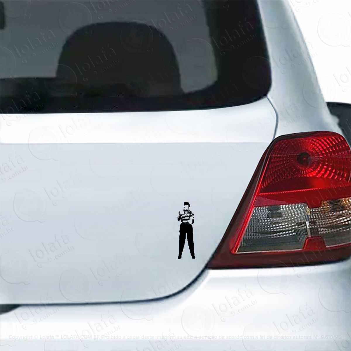 Adesivo Para Carro Mímico Artista Expressão Pantomima Mod:5997