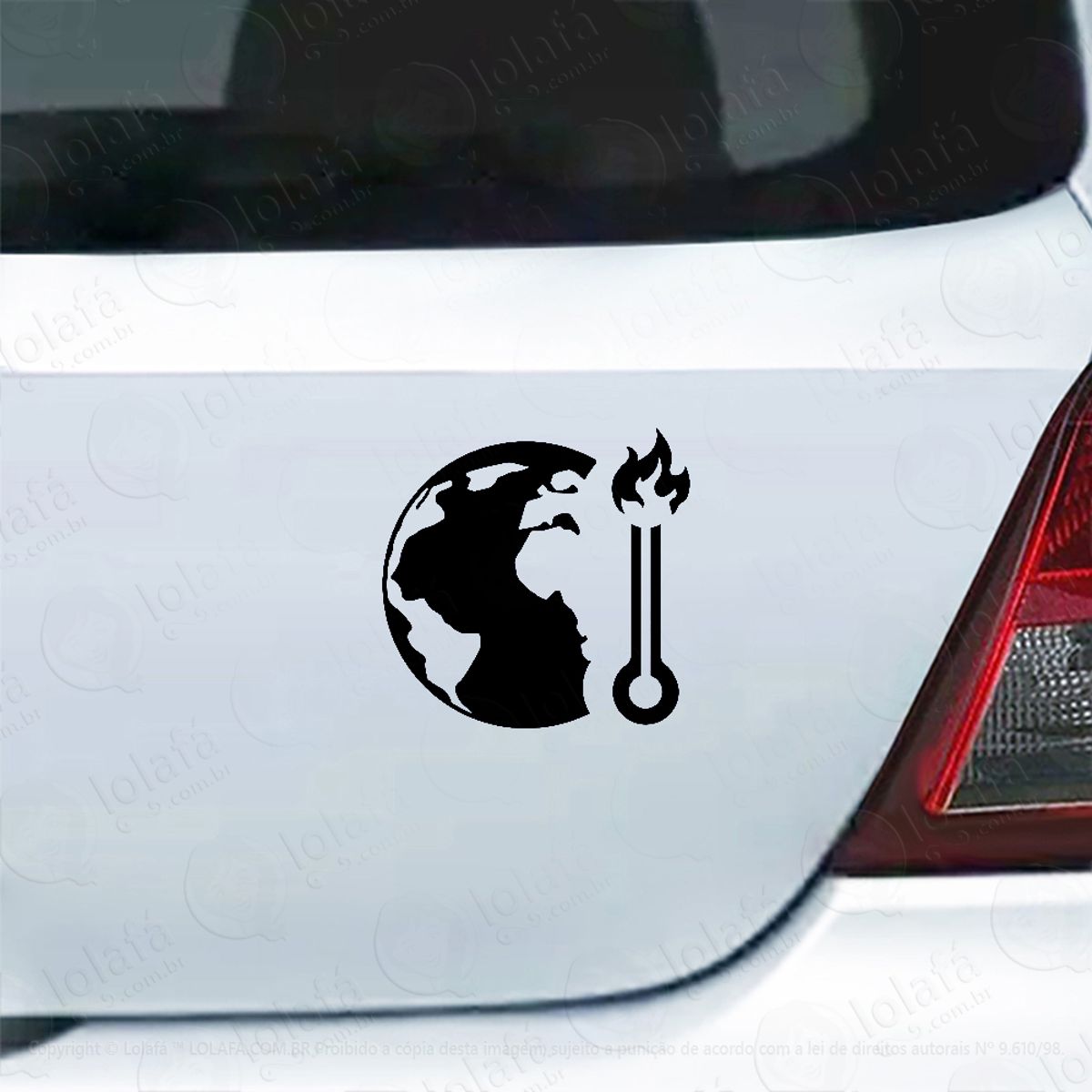 Adesivo De Carro Aquecimento Global Mudança Climática Mod:6012
