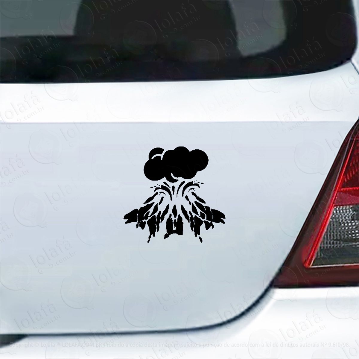 Adesivo De Carro Vulcão Em Erupção Mod:6036